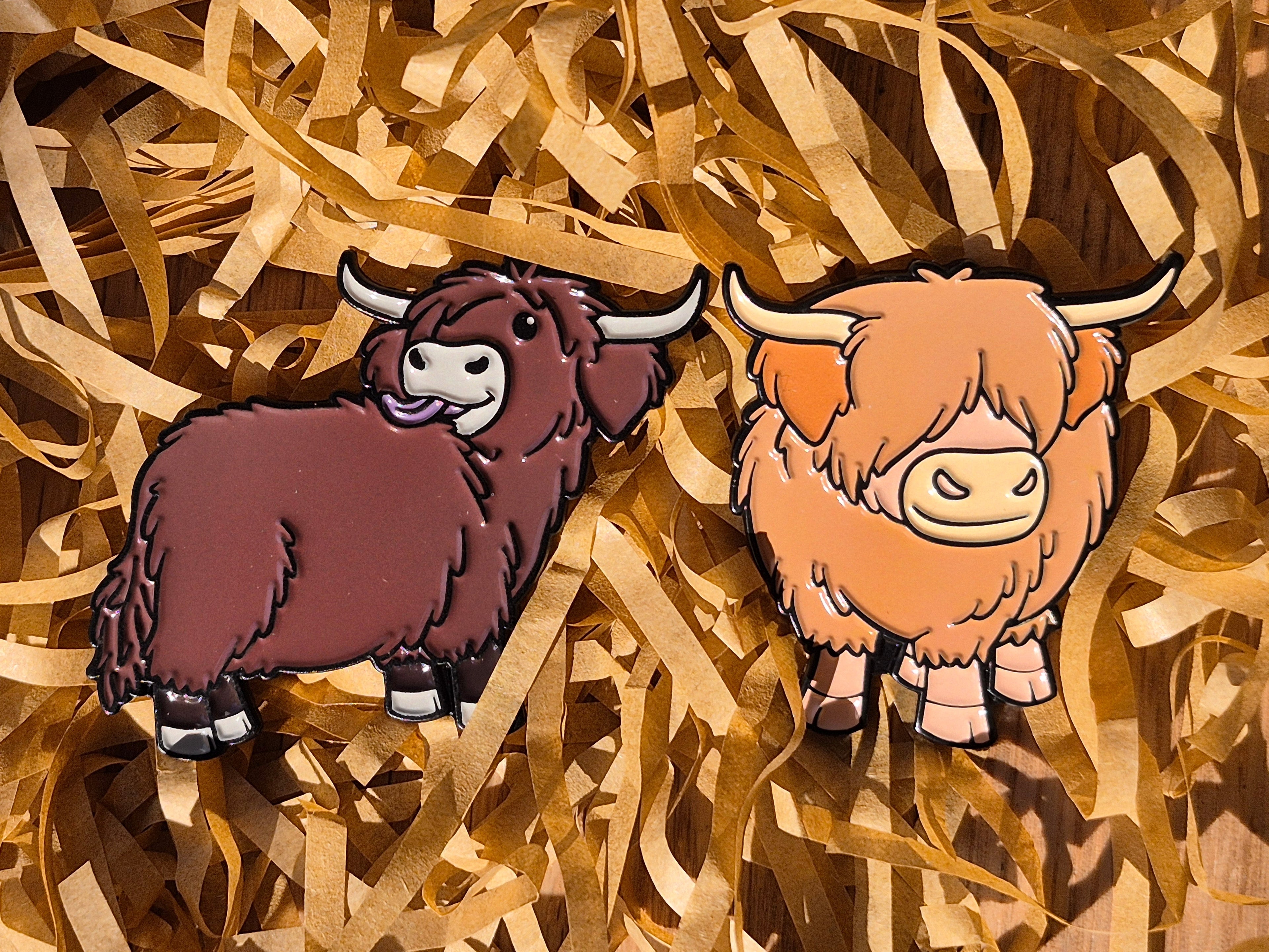 Highland Cow Pins