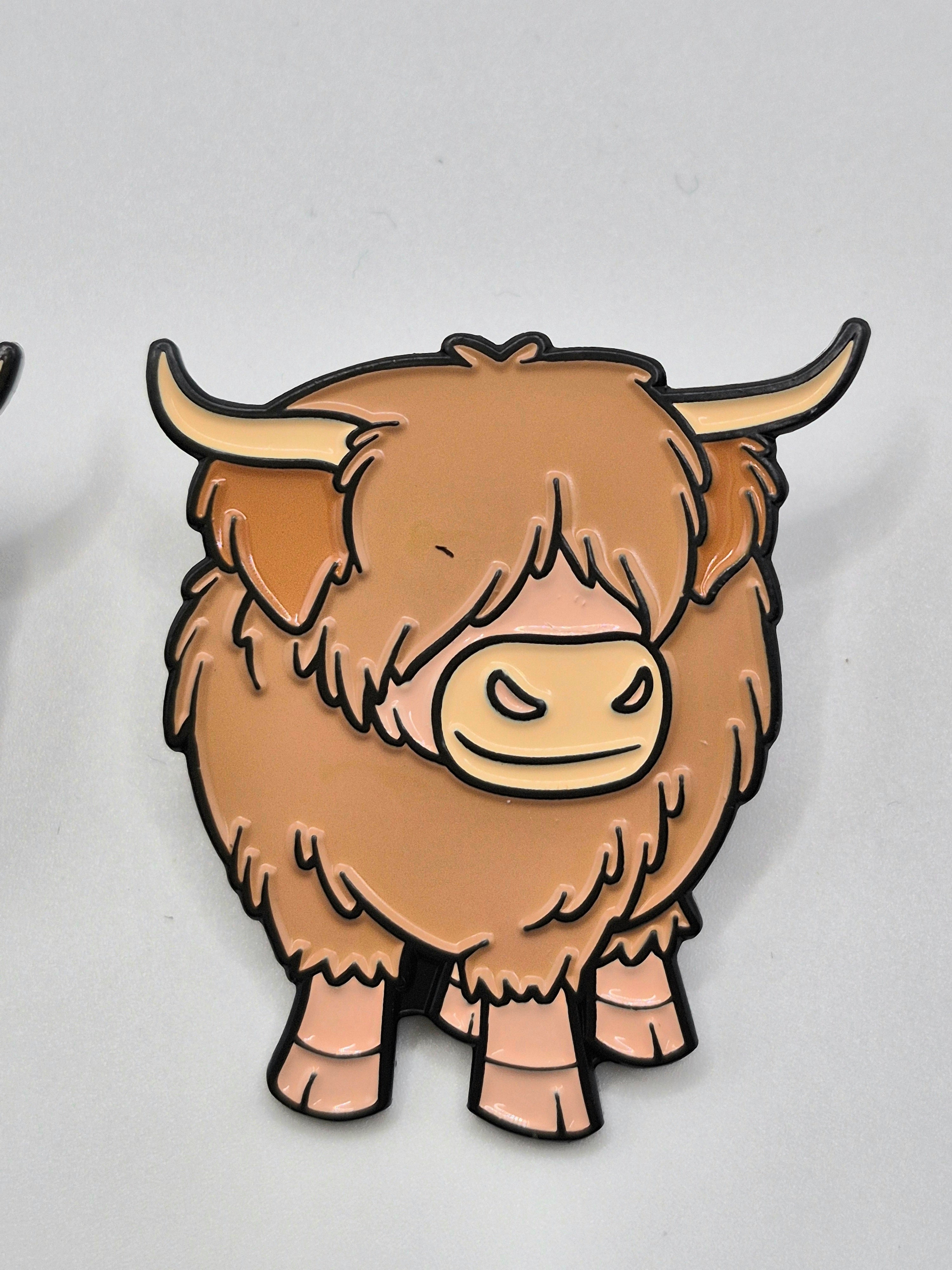 Benji - Highland Cow Pin B-GRADE