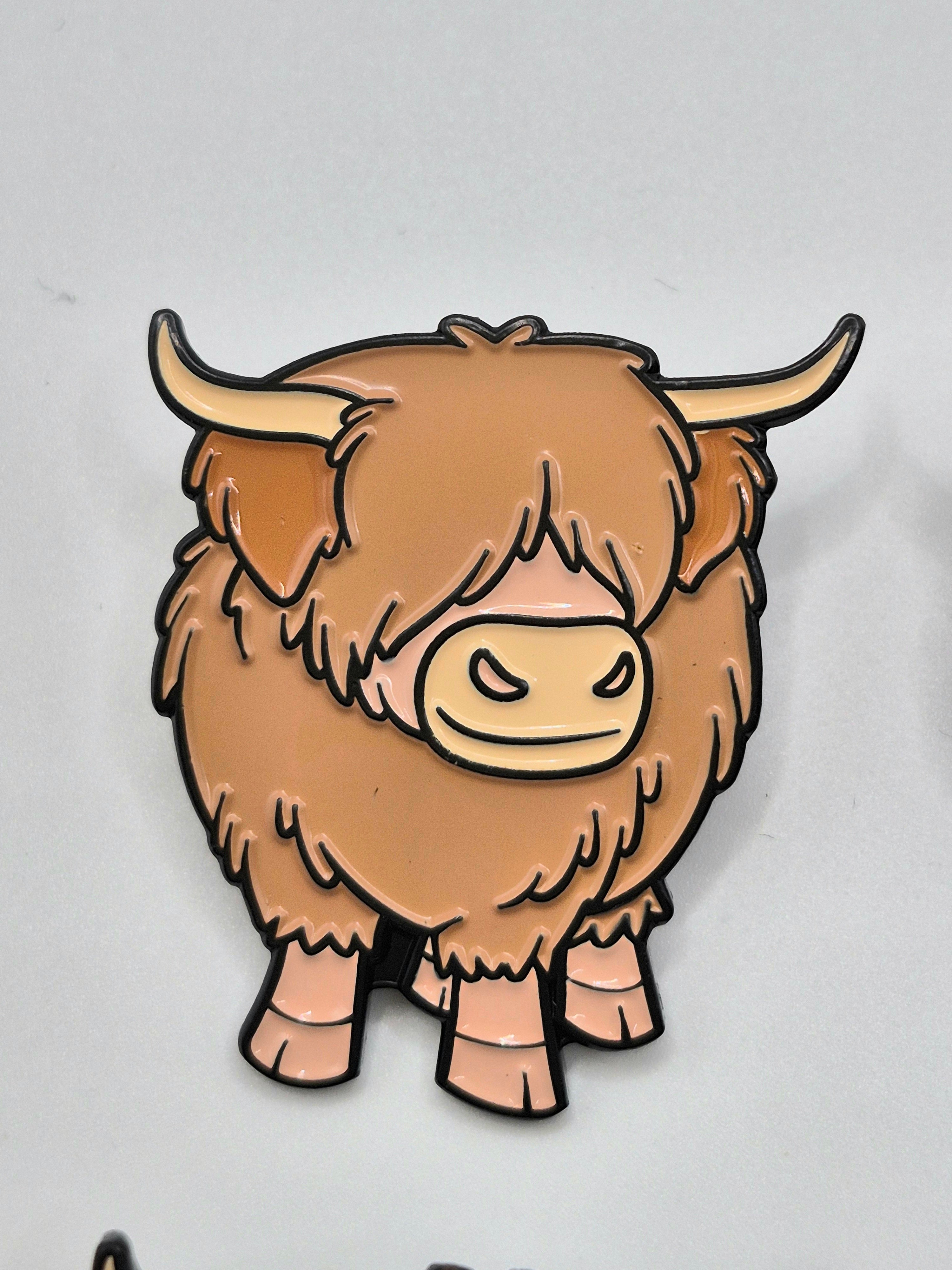 Benji - Highland Cow Pin B-GRADE