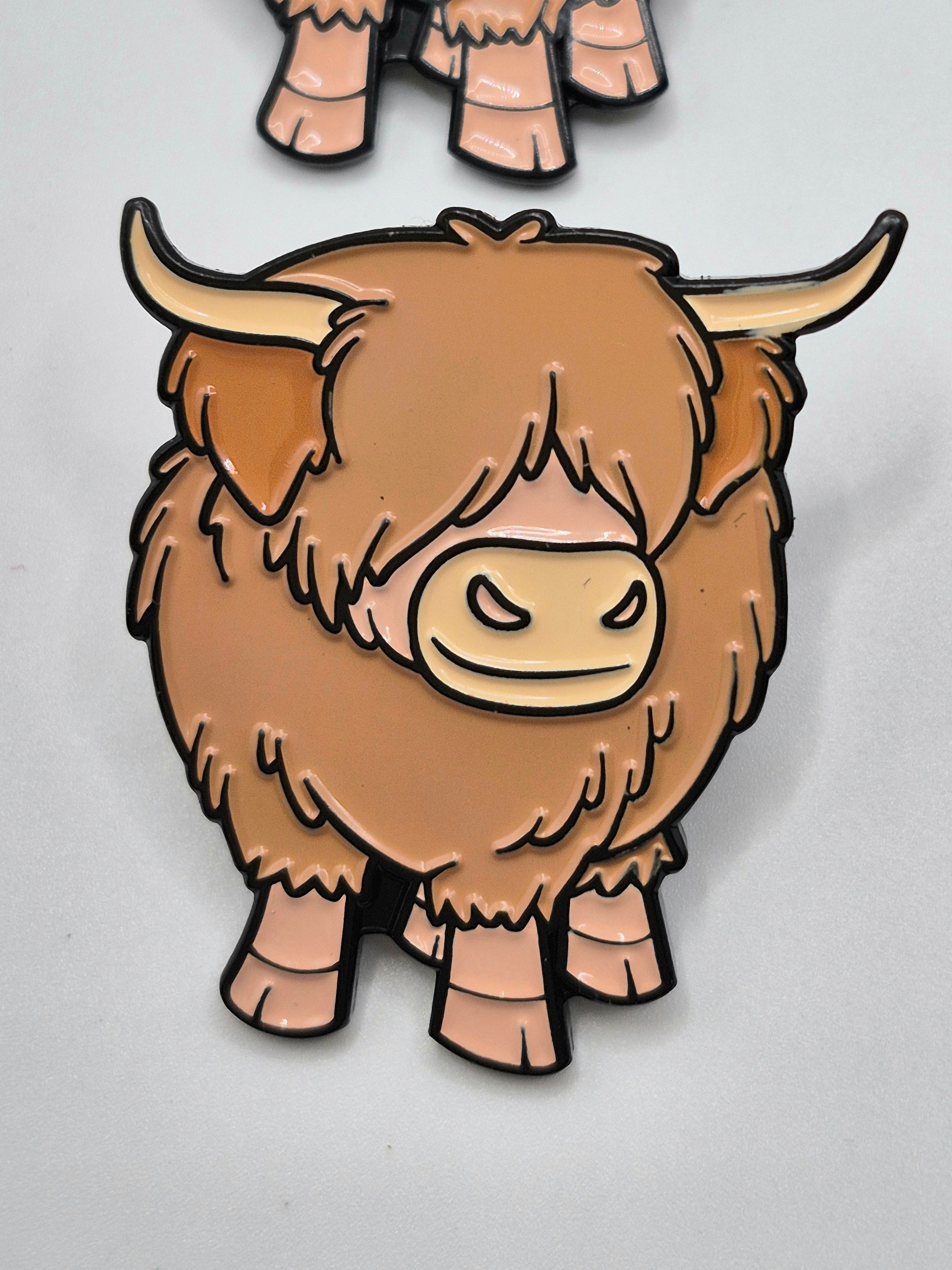 Benji - Highland Cow Pin B-GRADE
