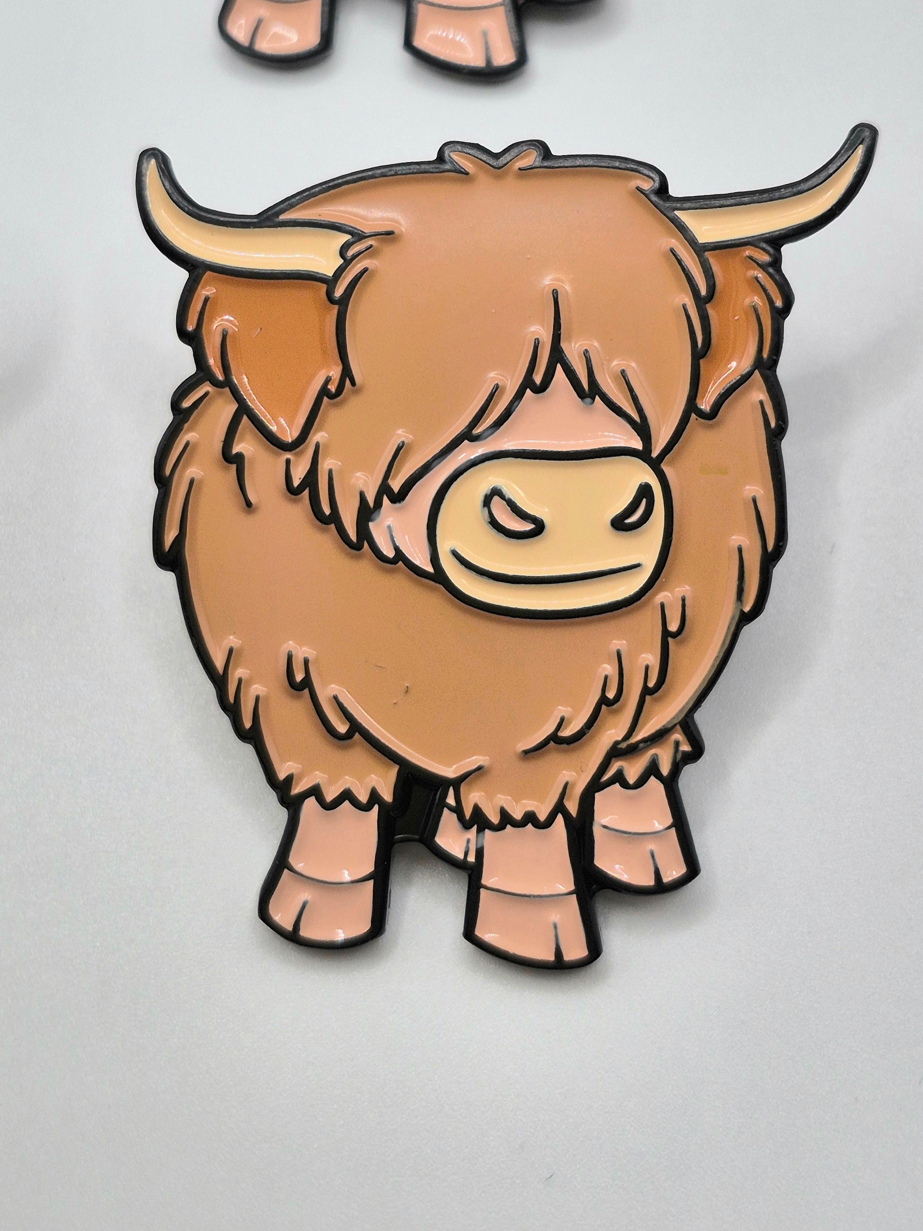 Benji - Highland Cow Pin B-GRADE