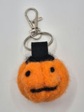 Pumpkin Needle-Felted Bag Charm