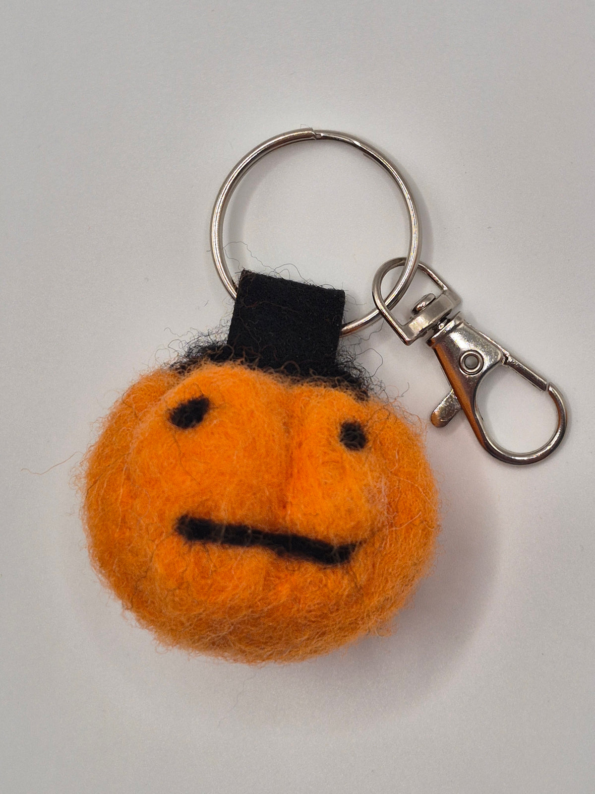 Pumpkin Needle-Felted Bag Charm