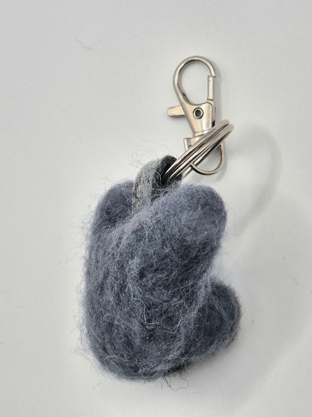 Moody Bear Needle-Felted Bag Charm