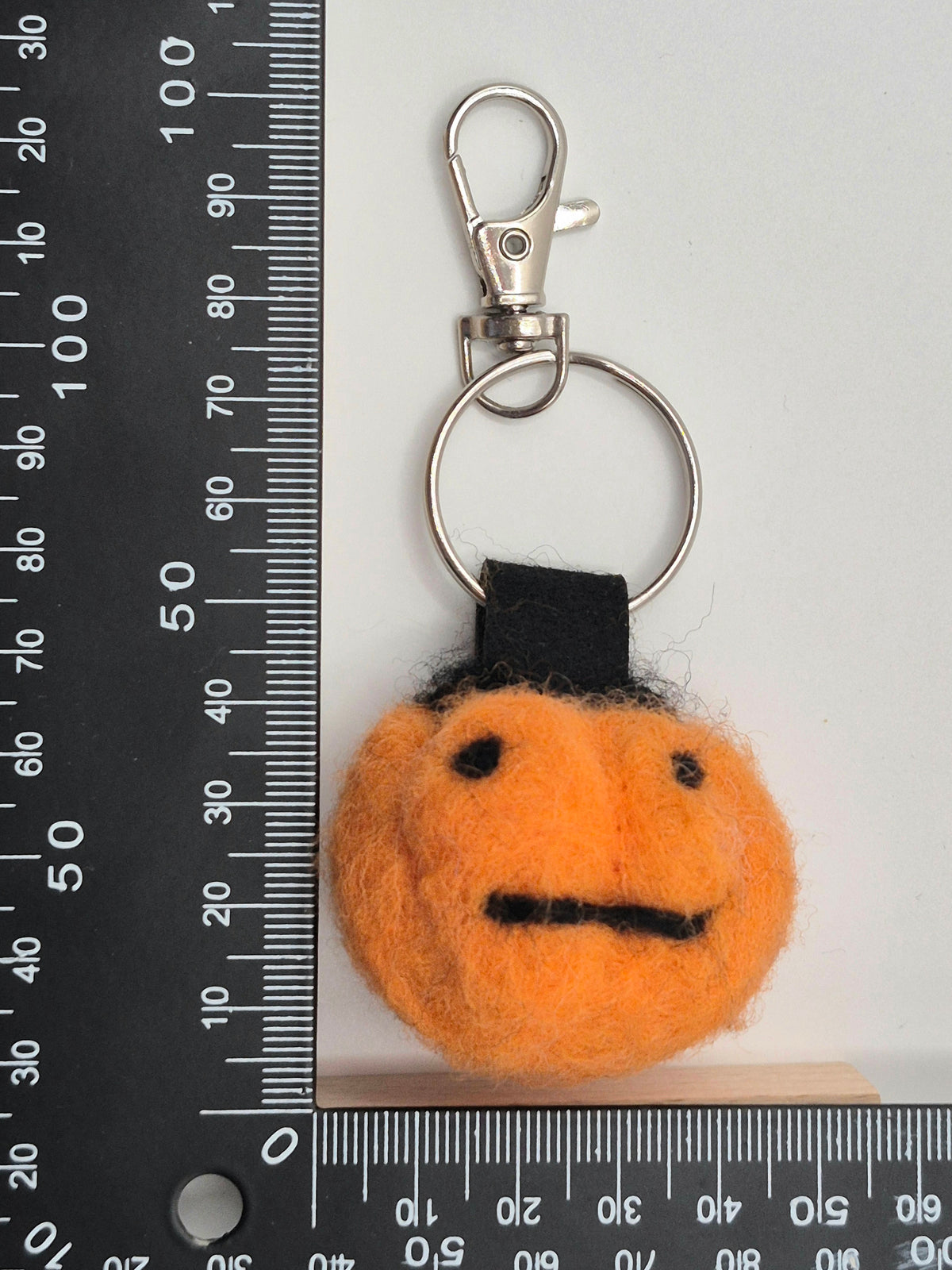 Pumpkin Needle-Felted Bag Charm