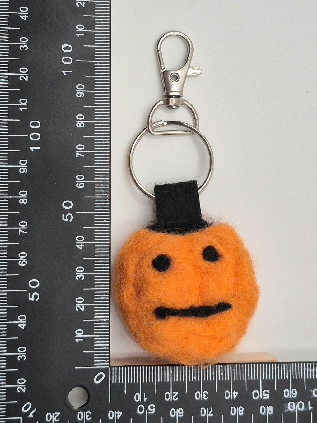 Pumpkin Needle-Felted Bag Charm