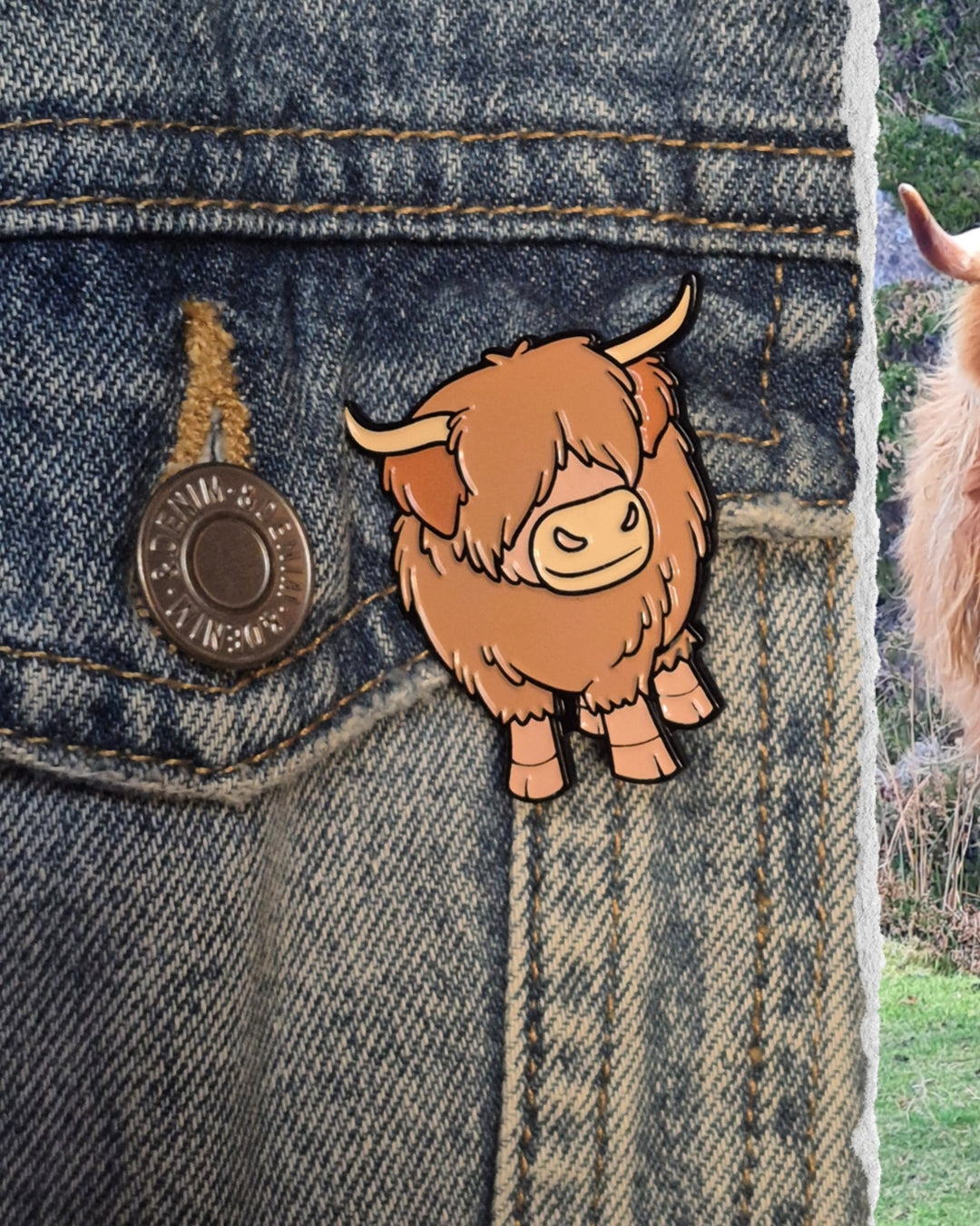 Benji - Highland Cow Pin