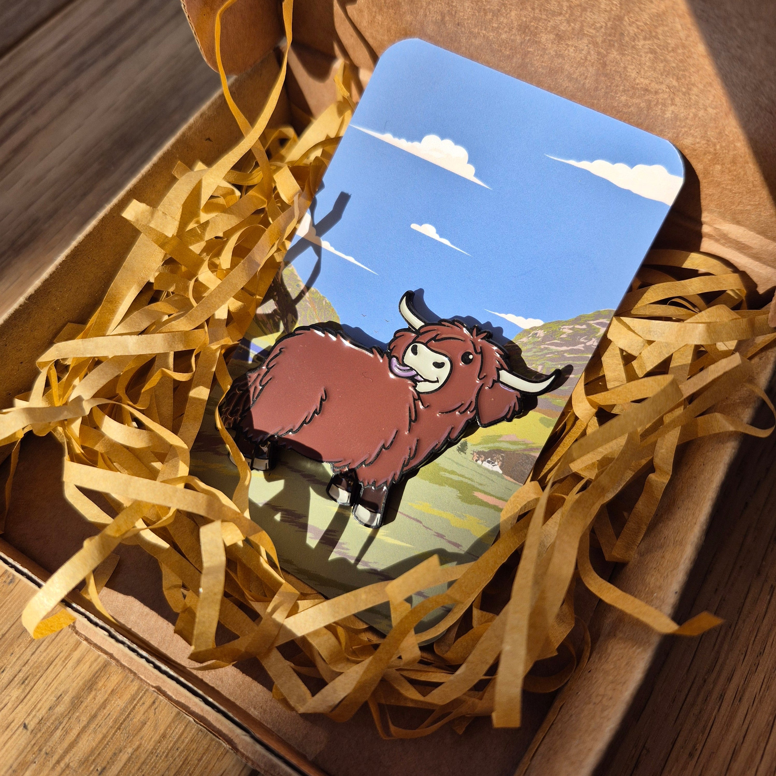 Isla - Highland Cow Pin