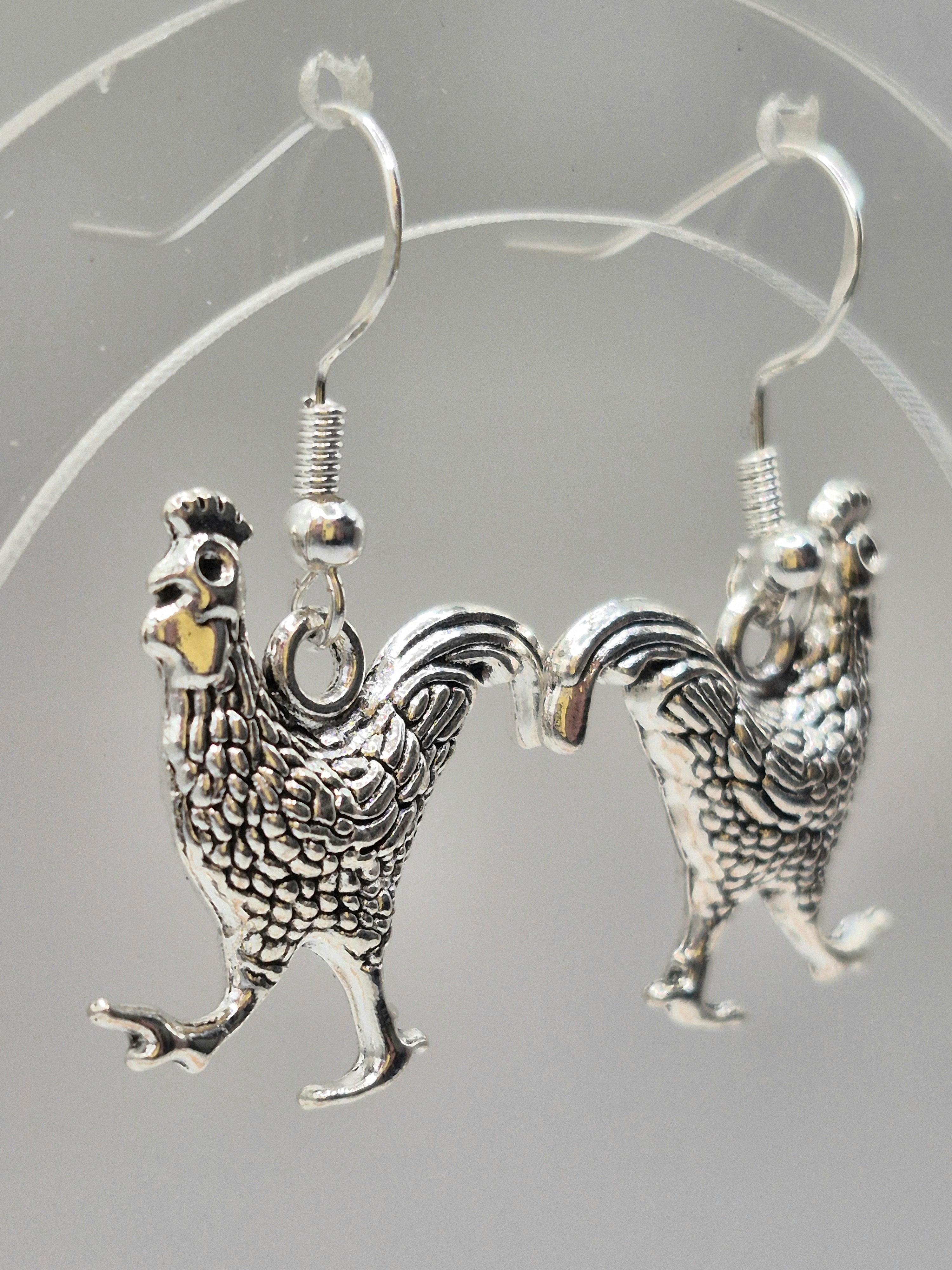 Chicken Earrings