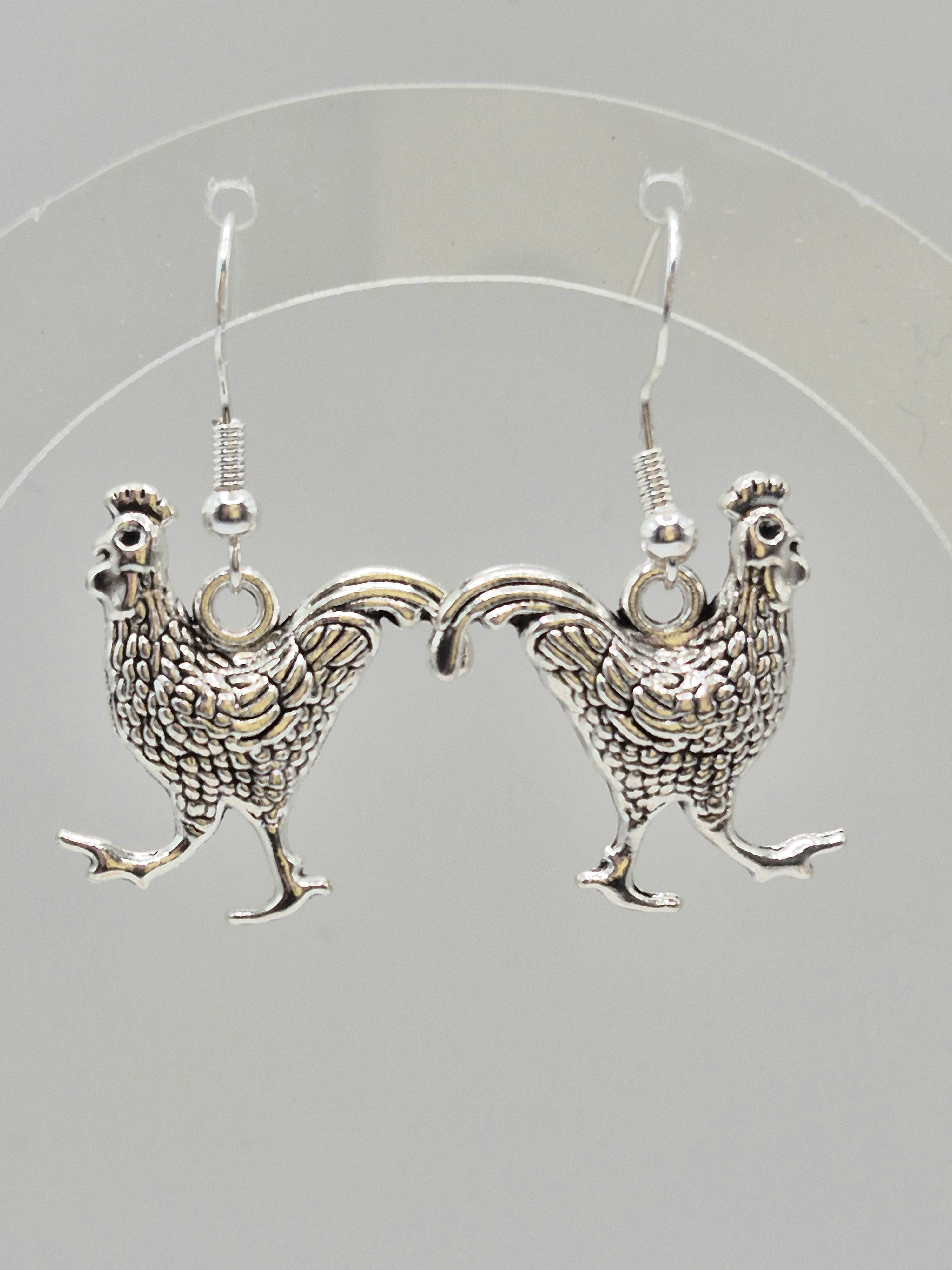 Chicken Earrings